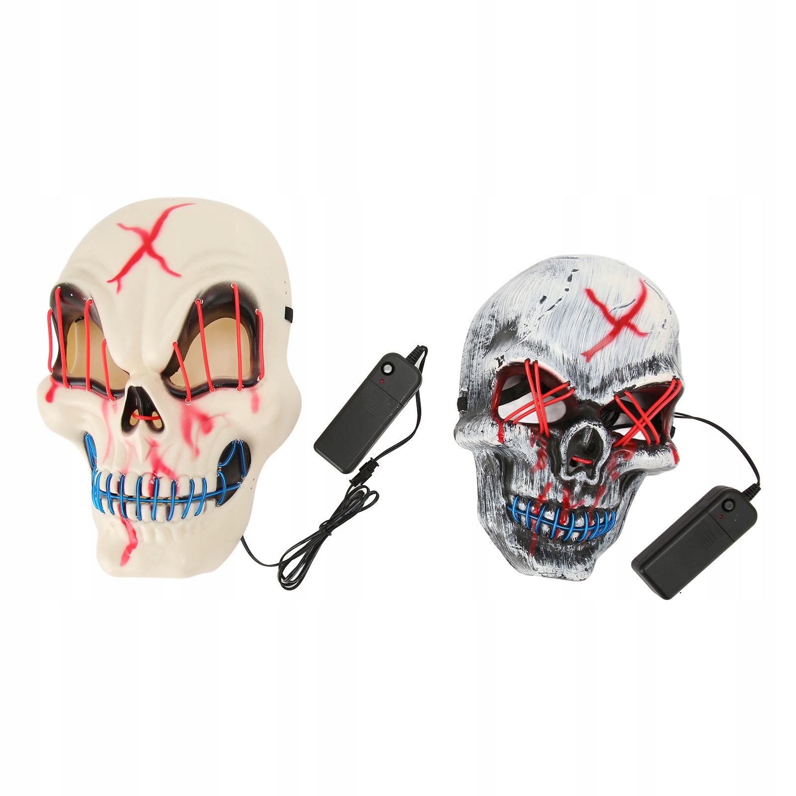 LED štít na tvár 3 režimy blikania na Halloween so studeným svetlom